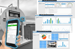 Fuel tank with hand-held controller and monitor for 