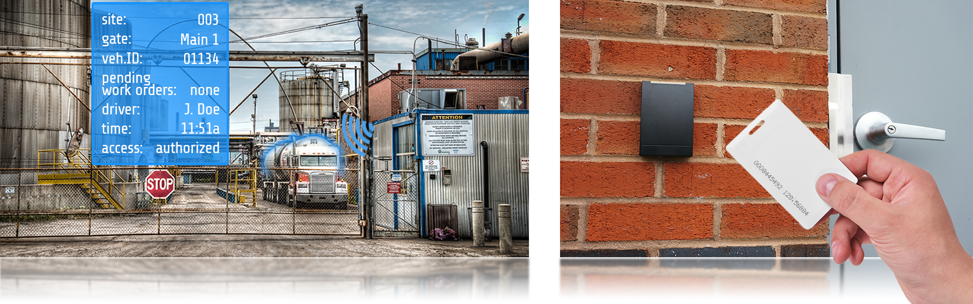 security access gate for a refinery using Coencorp's SM-2 Secure fleet security system