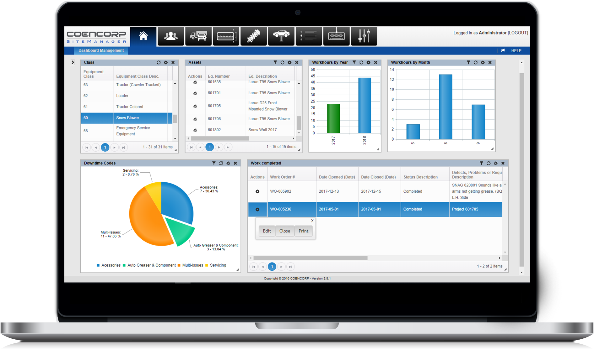 laptop-maintain dashboard